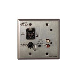 Whirlwind MIPAID/PS - Inputs XLRF 3.5mm TRS  Output Balanced Screw Terminal  Mono HPF Linkable 2-Gang White W/ Power Supply